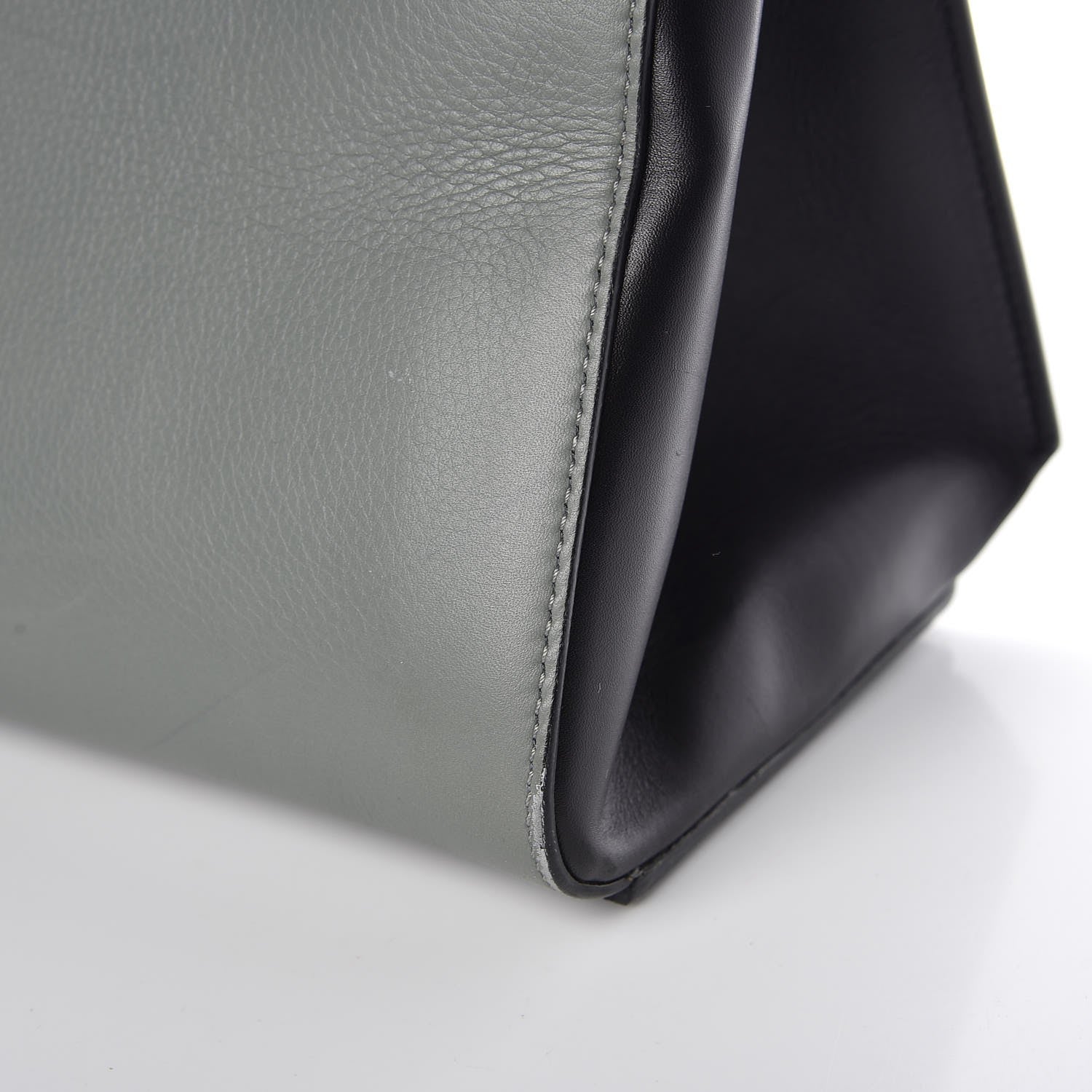 Celine Calfskin Medium Bi-Color Edge Shoulder Bag Almond 11 of 16