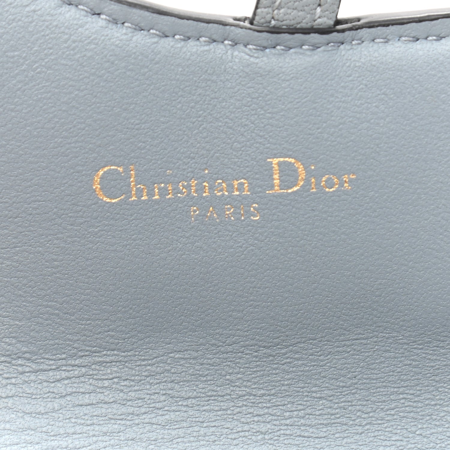 Christian Dior Goatskin Nano Saddle Chain Pouch Blue 6 of 9