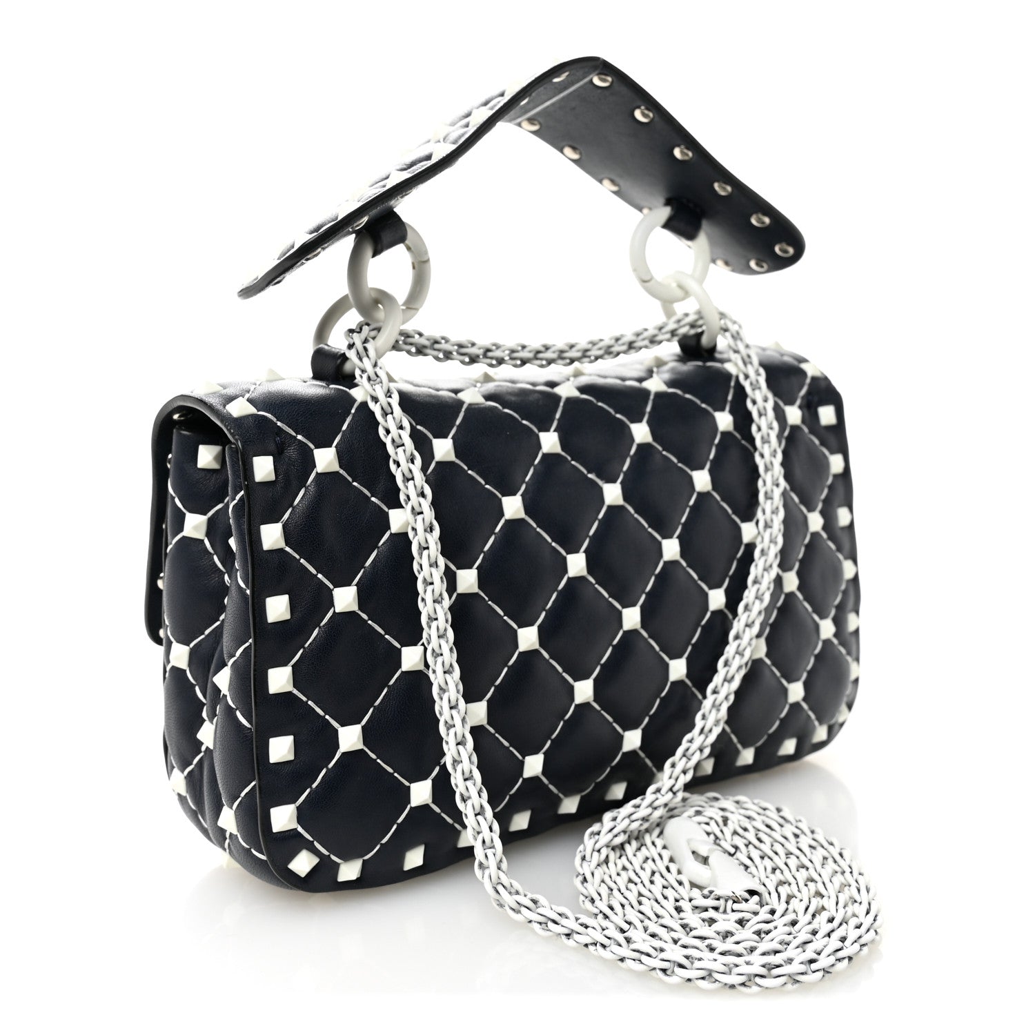 Valentino Garavani Nappa Small Free Rockstud Spike Shoulder Bag Marine 3 of 11