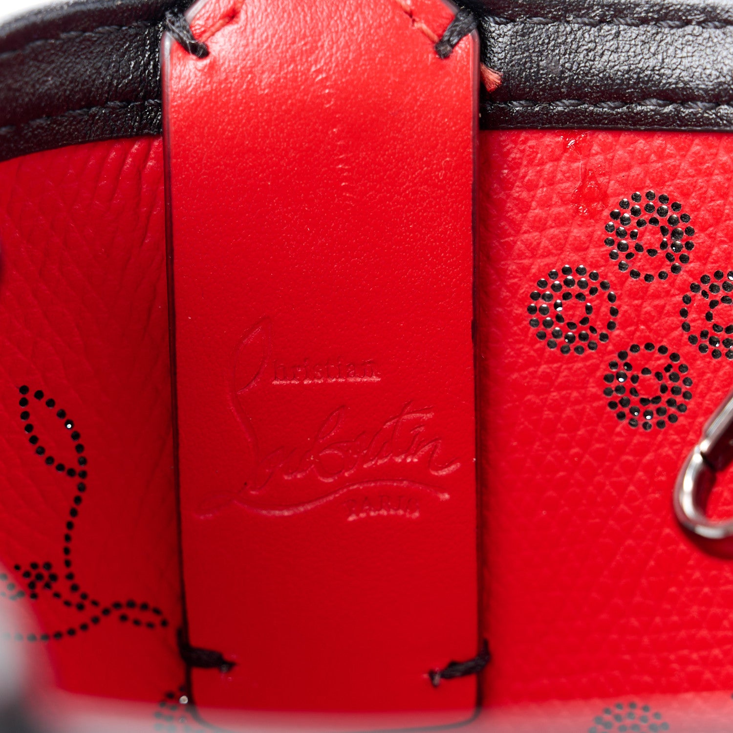 Christian Louboutin Calfskin Loubinthesky Nano Cabata Tote Black 6 of 10