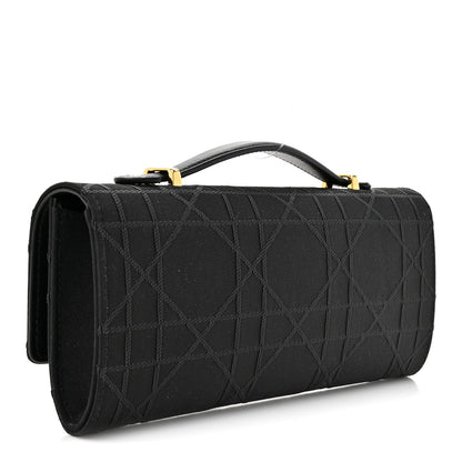Christian Dior Technical Fabric Macrocannage Miss Caro Top Handle Pouch Black 3 of 10