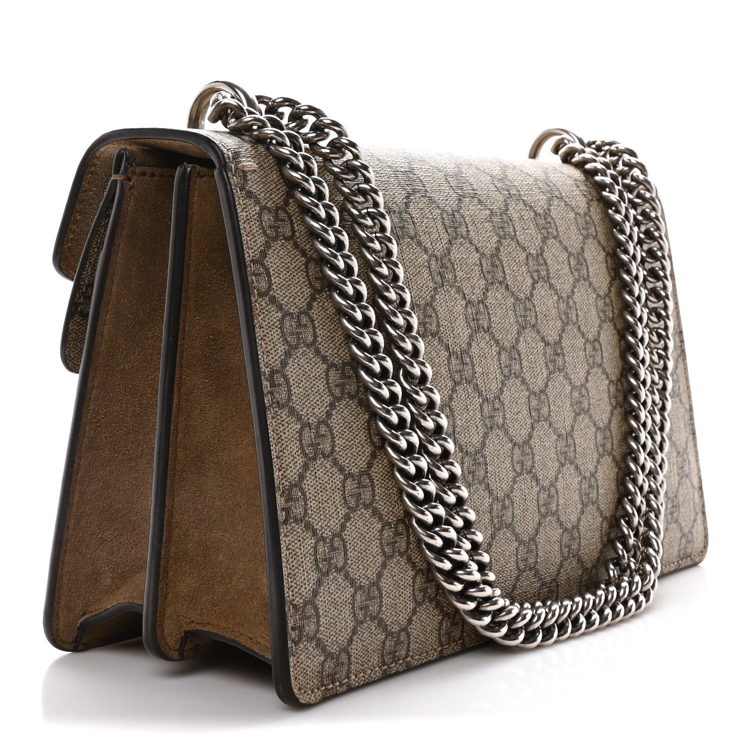 Gucci GG Supreme Monogram Small Dionysus Shoulder Bag Taupe 3 of 10
