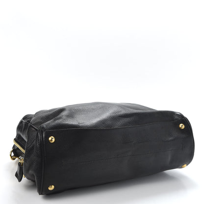 Prada Goatskin Shoulder Bag Black 3 of 9