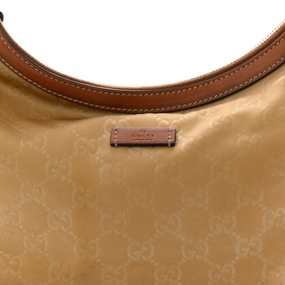 Gucci Nylon Monogram Web Medium Half Moon Hobo  Beige 8 of 13