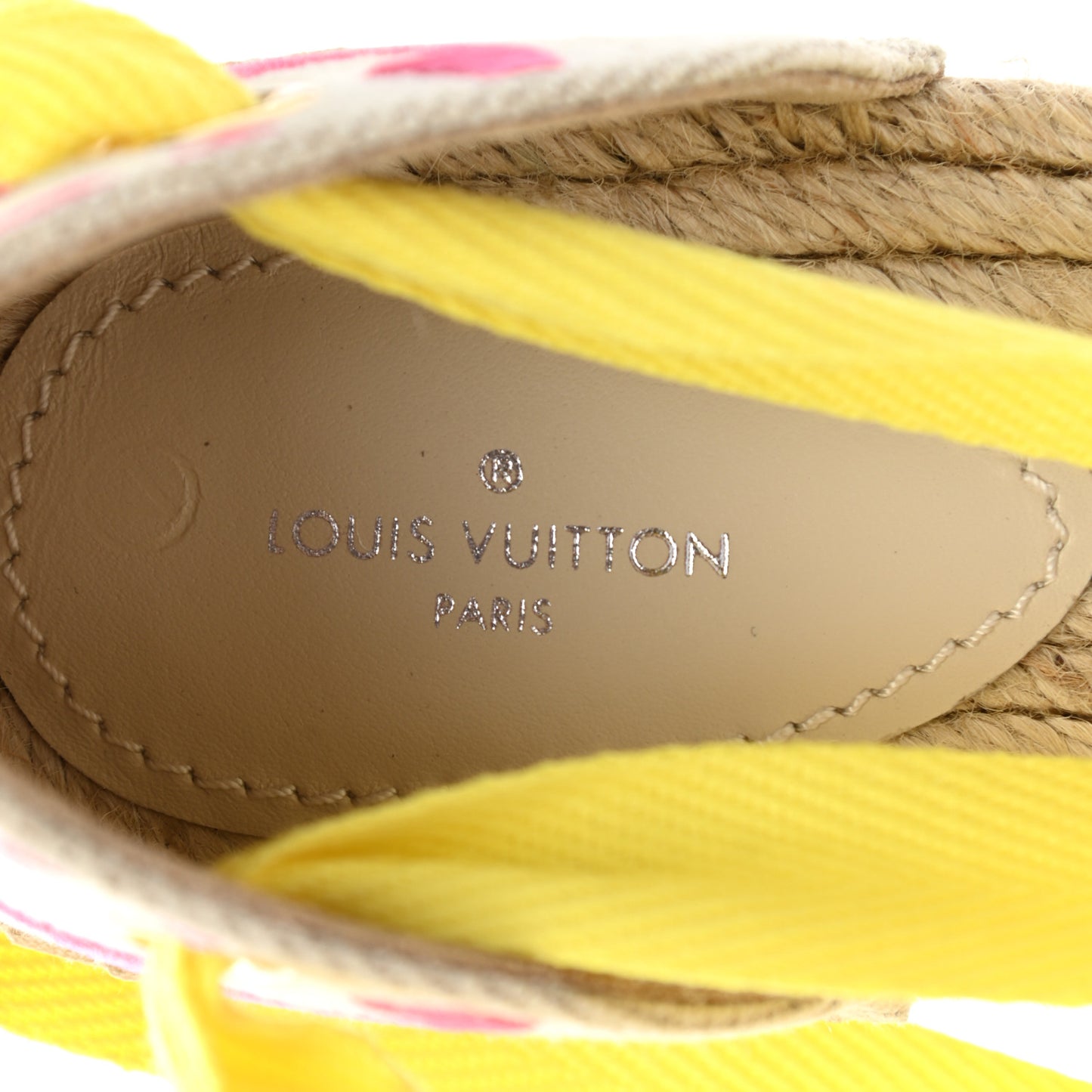 Canvas Monogram Starboard Espadrille Flats 39 Rose Pop