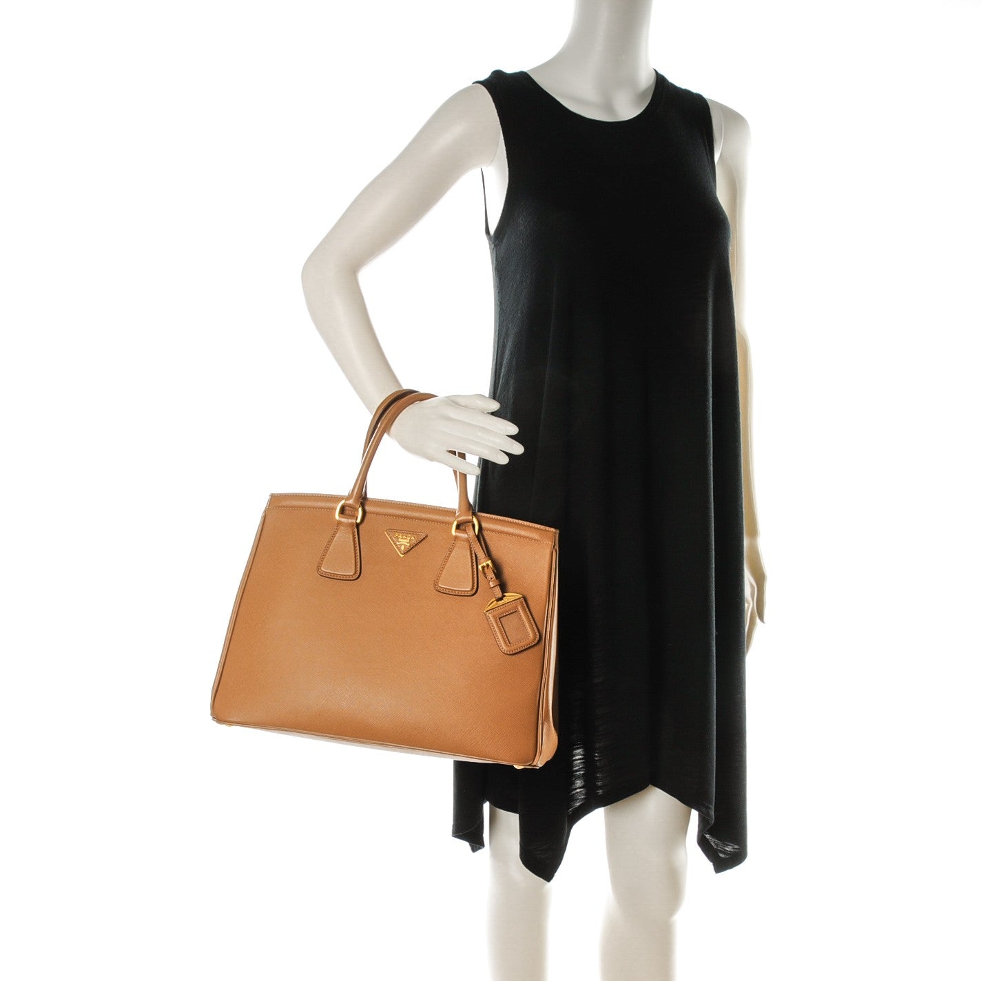 Saffiano Lux Parabole Tote Caramel