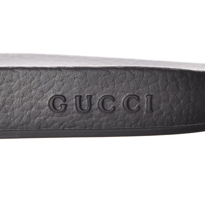 Gucci X SEGA Supreme Canvas GUCCY Stars Mens Slide Sandals 8 Black Gold 7 of 8