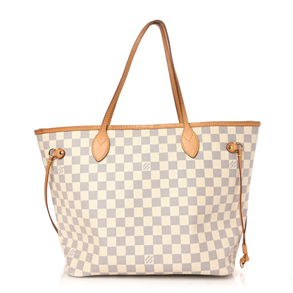 Louis Vuitton Damier Azur Neo Neverfull MM Rose Ballerine 3 of 9