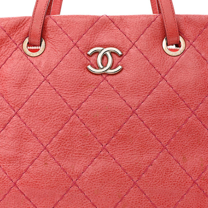 Chanel Glazed Calfskin Large On The Road Tote Red 8 of 14