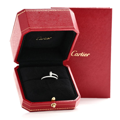 Cartier 18K White Gold Diamond Juste Un Clou Paved Ring 55 7.25 5 of 5