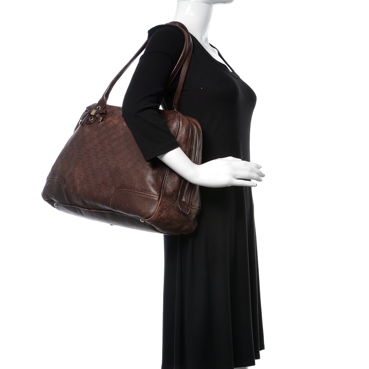 Guccissima Large Princy Tote Brown