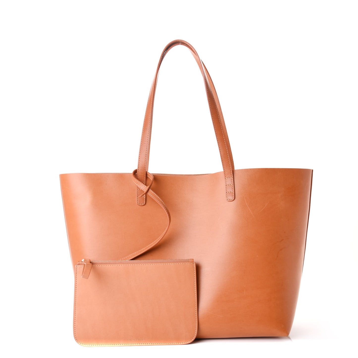 Calfskin Large Shopping Tote Cammello