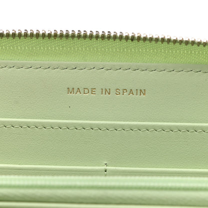 Chanel Caviar Quilted Large Gusset Zip Around Wallet Light Green 7 of 9