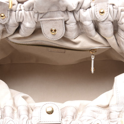 Louis Vuitton Lambskin Olympe Stratus PM Ecru 4 of 10