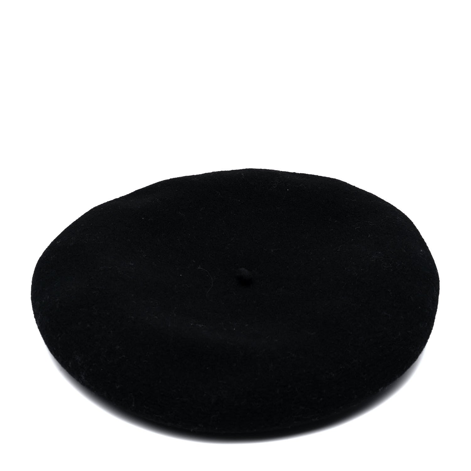 Hermes Merino Wool Clou De Sel Bonnie Beret 58 Black 2 of 6