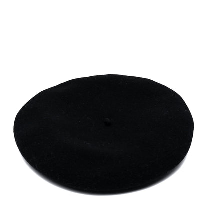 Hermes Merino Wool Clou De Sel Bonnie Beret 58 Black 2 of 6