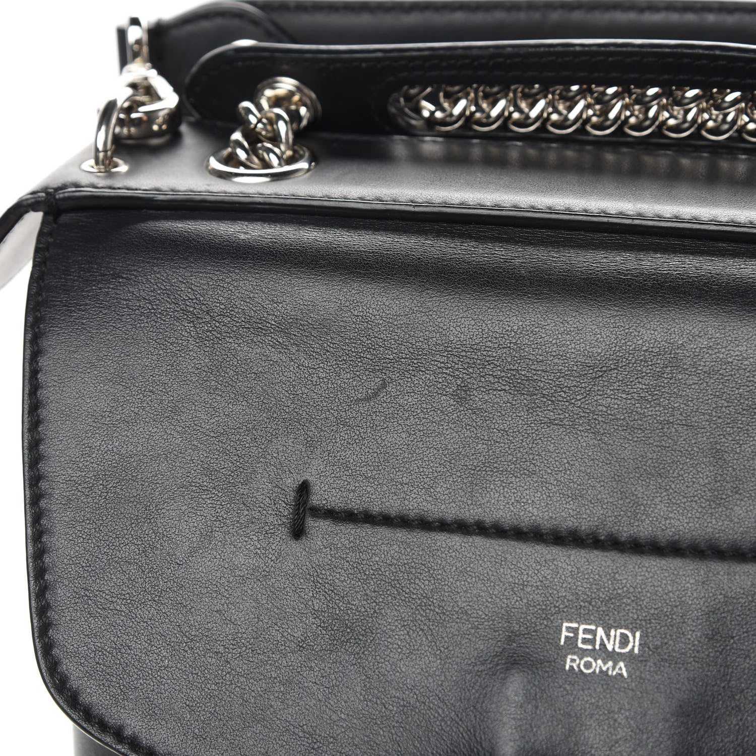 Fendi Vitello Century Opaco Large Back to School Backpack Black 11 of 17