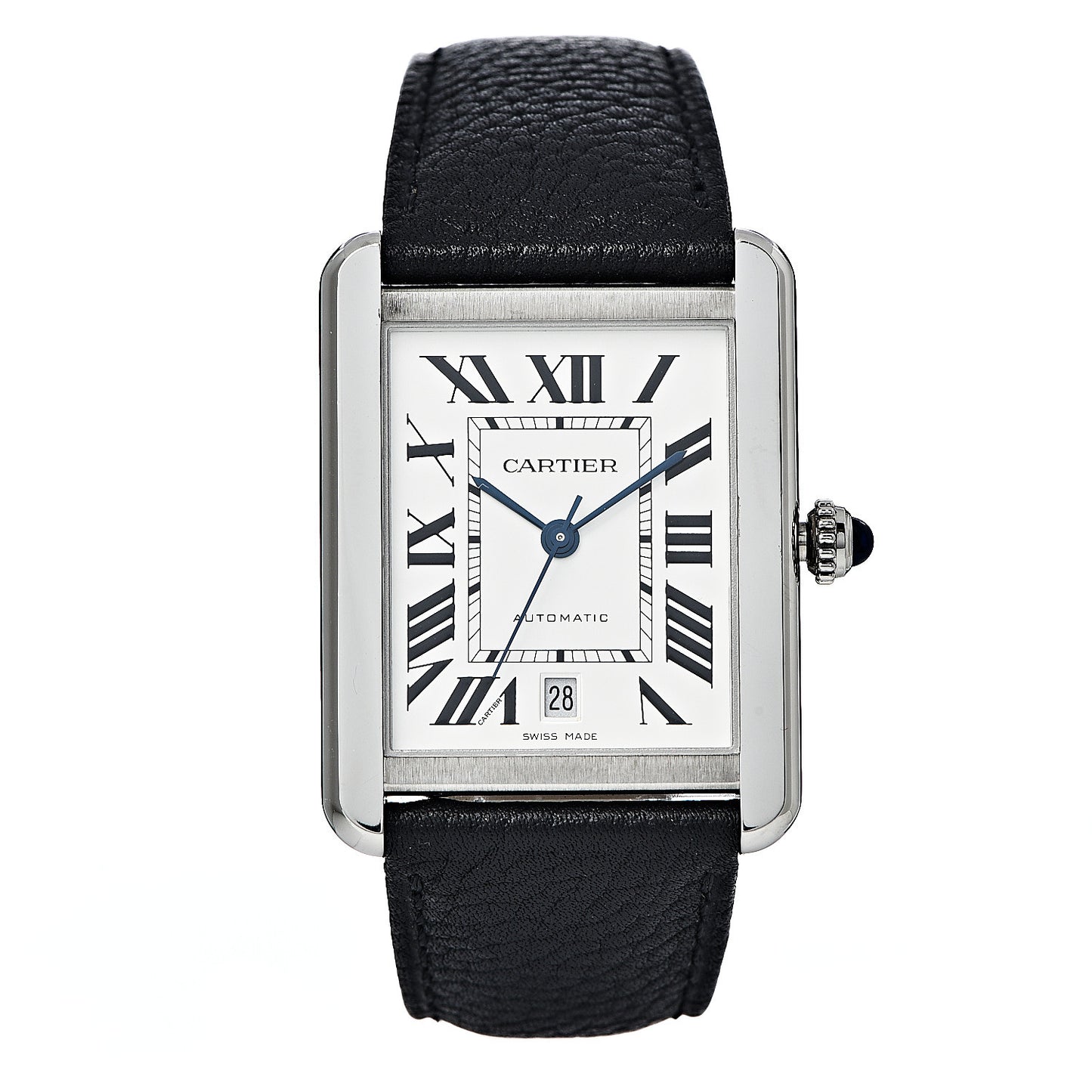 Stainless Steel Calfskin 31mm Tank Solo Automatic Watch