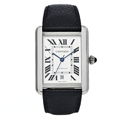 Cartier Stainless Steel Calfskin 31mm Tank Solo Automatic Watch 1 of 11