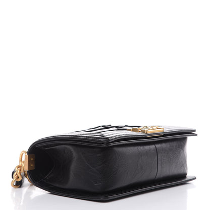 Chanel Crumpled Calfskin Medium Boy Flap Black 4 of 10