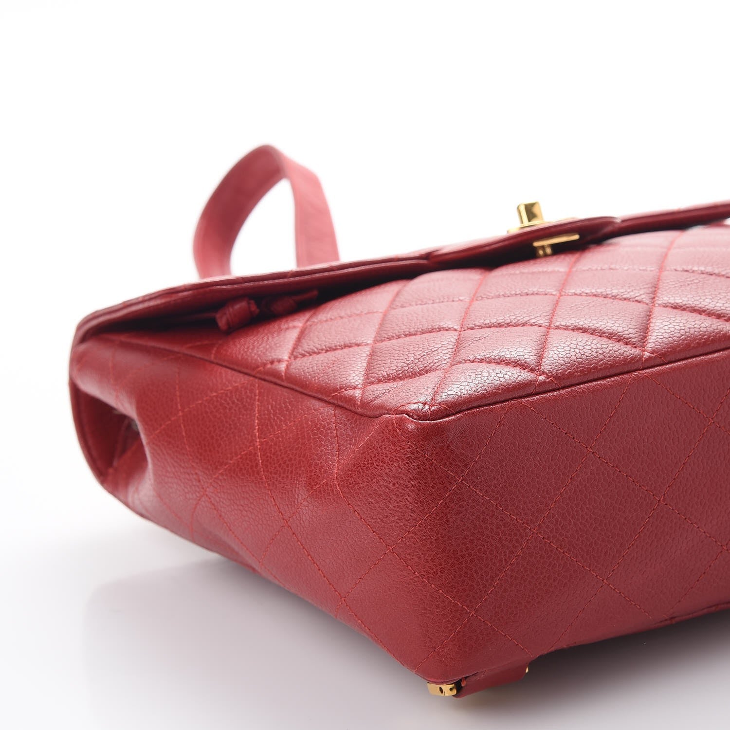 Chanel Caviar Quilted Backpack Red 10 of 11