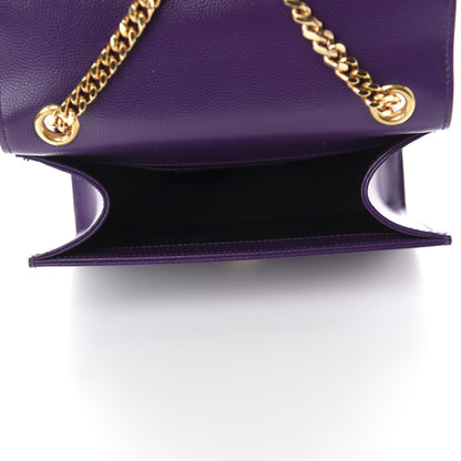 Saint Laurent Grain De Poudre Small Monogram Kate Satchel Lilac 5 of 10