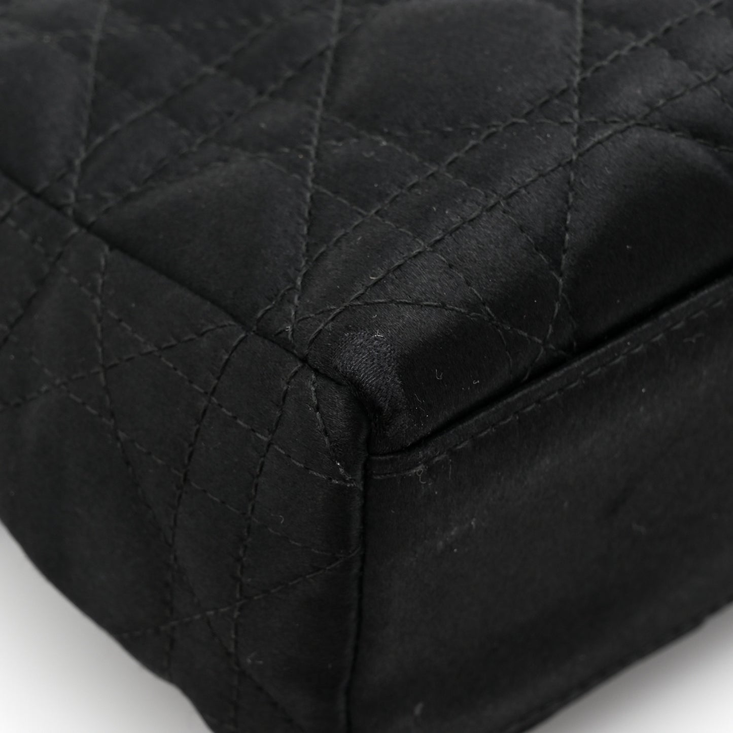 Satin Cannage Mini Lady Dior Black