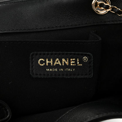 Chanel Lambskin Quilted Large Duma Drawstring Backpack Black 6 of 11