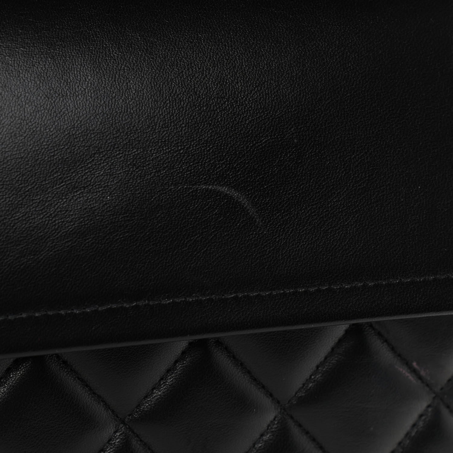 Chanel Lambskin Quilted Jumbo Double Flap Black 11 of 15