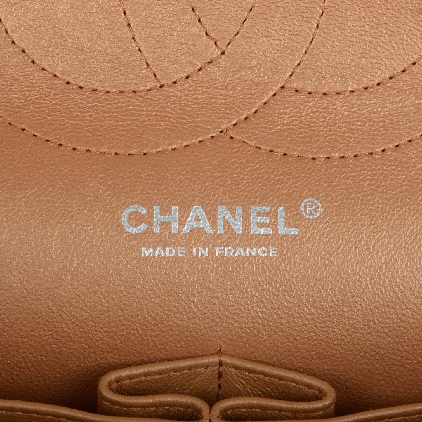 Metallic Caviar Quilted Jumbo Double Flap Copper