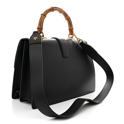 Gucci Calfskin Bamboo Web Large Dionysus Top Handle Bag Black Bright Evergreen Hibiscus Red 3 of 12