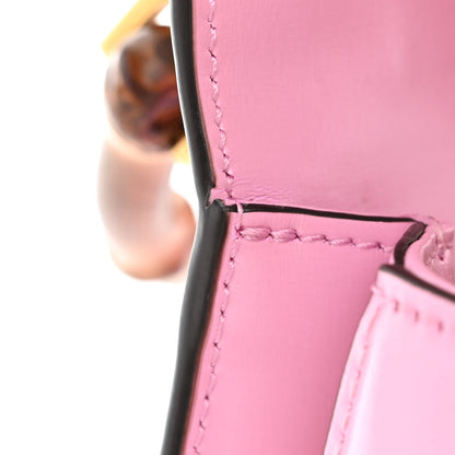 Gucci Boarded Dyana Lux Calfskin Web Mini Bamboo 1947 Top Handle Bag Nice Pink 20 of 20