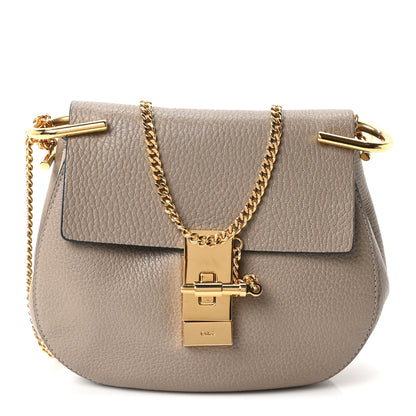 Chloe Grained Lambskin Mini Drew Shoulder Bag Motty Grey 1 of 10