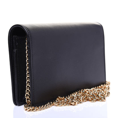 Gucci Azalea Calfskin Marina Chain Wallet Black 3 of 17