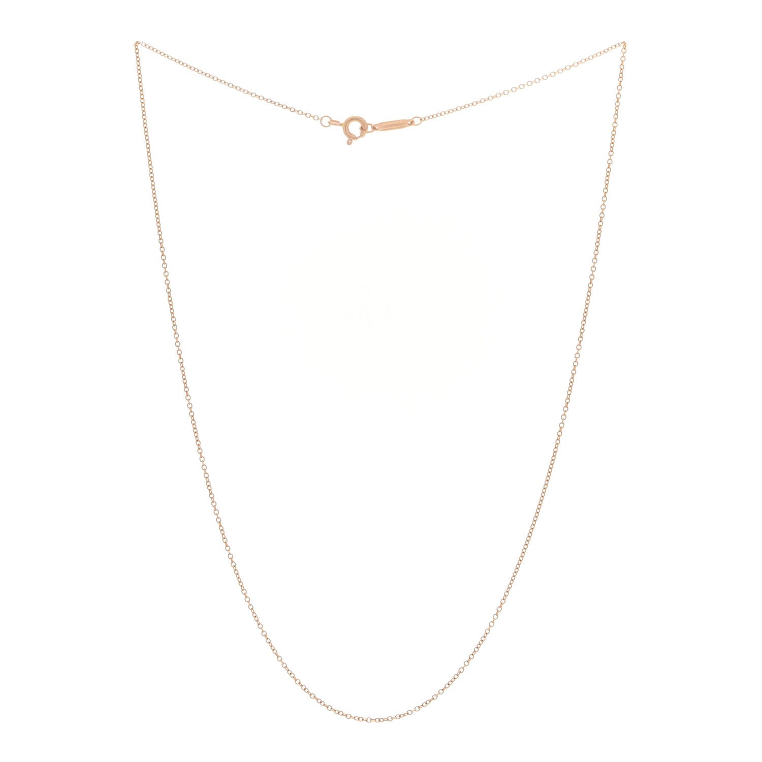 Tiffany 18K Rose Gold Chain Necklace 16" 3 of 5