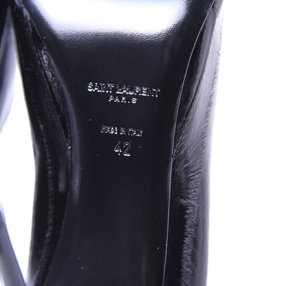 Saint Laurent Shiny Eel Teddy High Vamp 105 Pumps 42 Black 10 of 14
