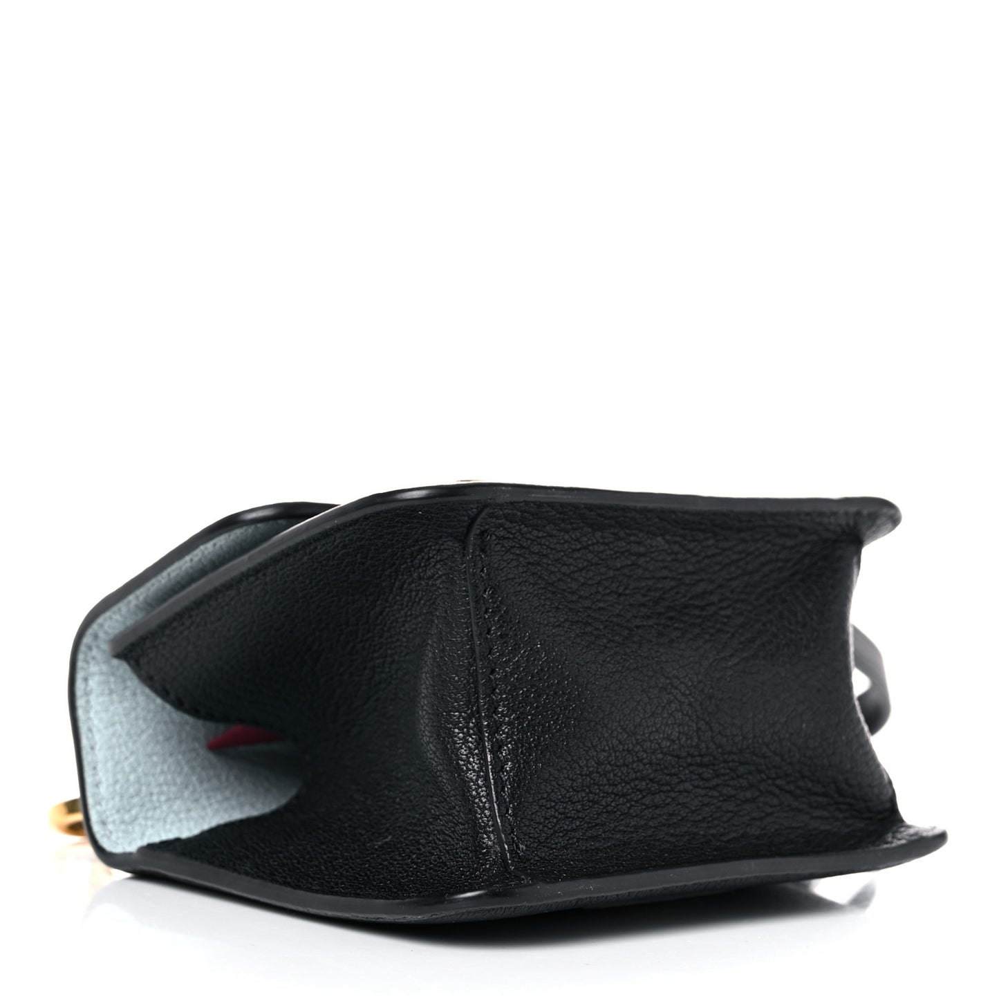 Goatskin Micro VSling Shoulder Bag Black