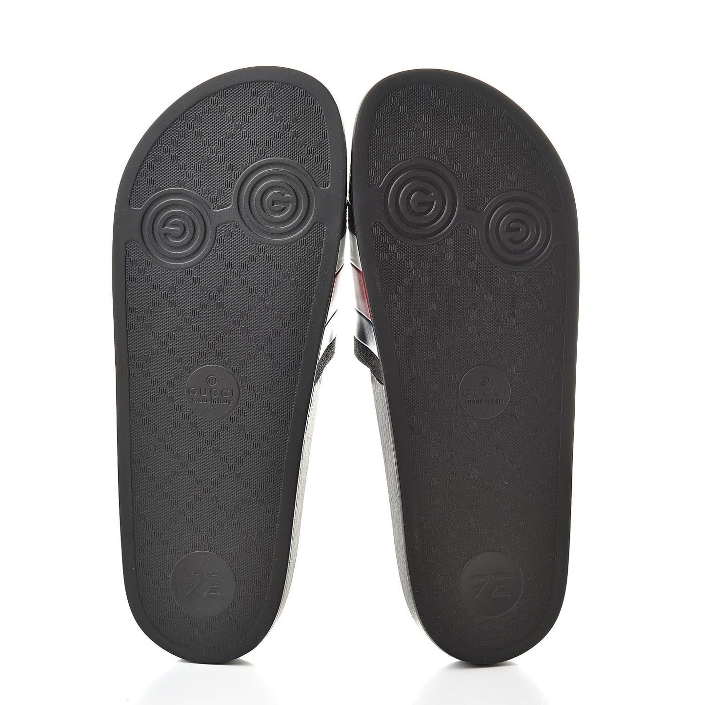Rubber Web Mens Pool Slide Sandals 8 Black Mystic White Hibiscus Red Marine