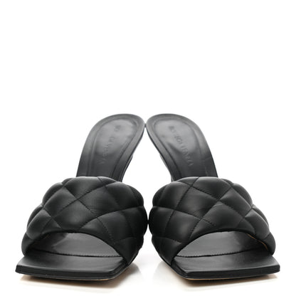 Bottega Veneta Nappa Matelasse Padded Mule Sandals 38.5 Black 2 of 8
