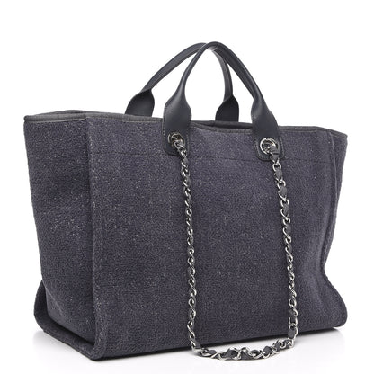Chanel Lurex Boucle Medium Deauville Tote Grey 3 of 11
