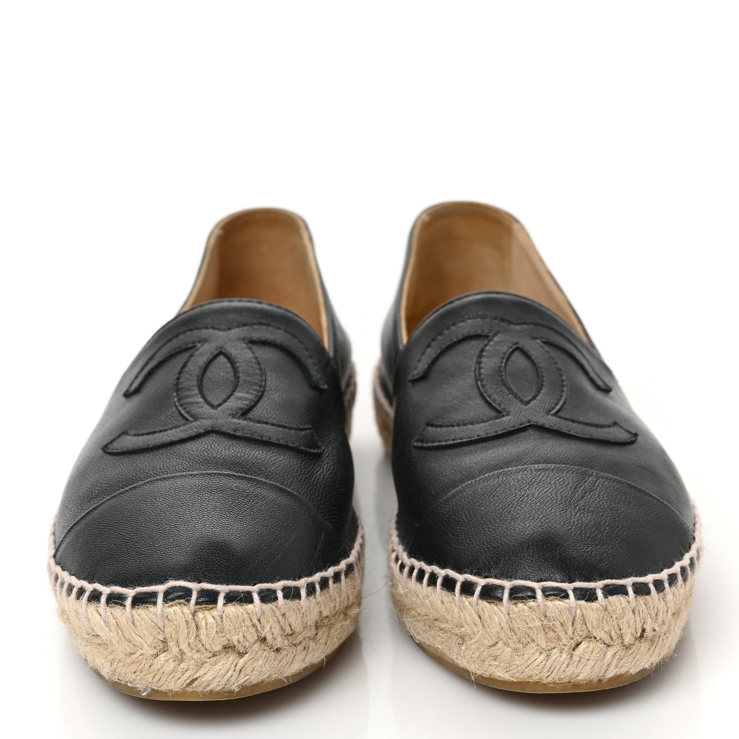 Lambskin CC Espadrilles 38 Black