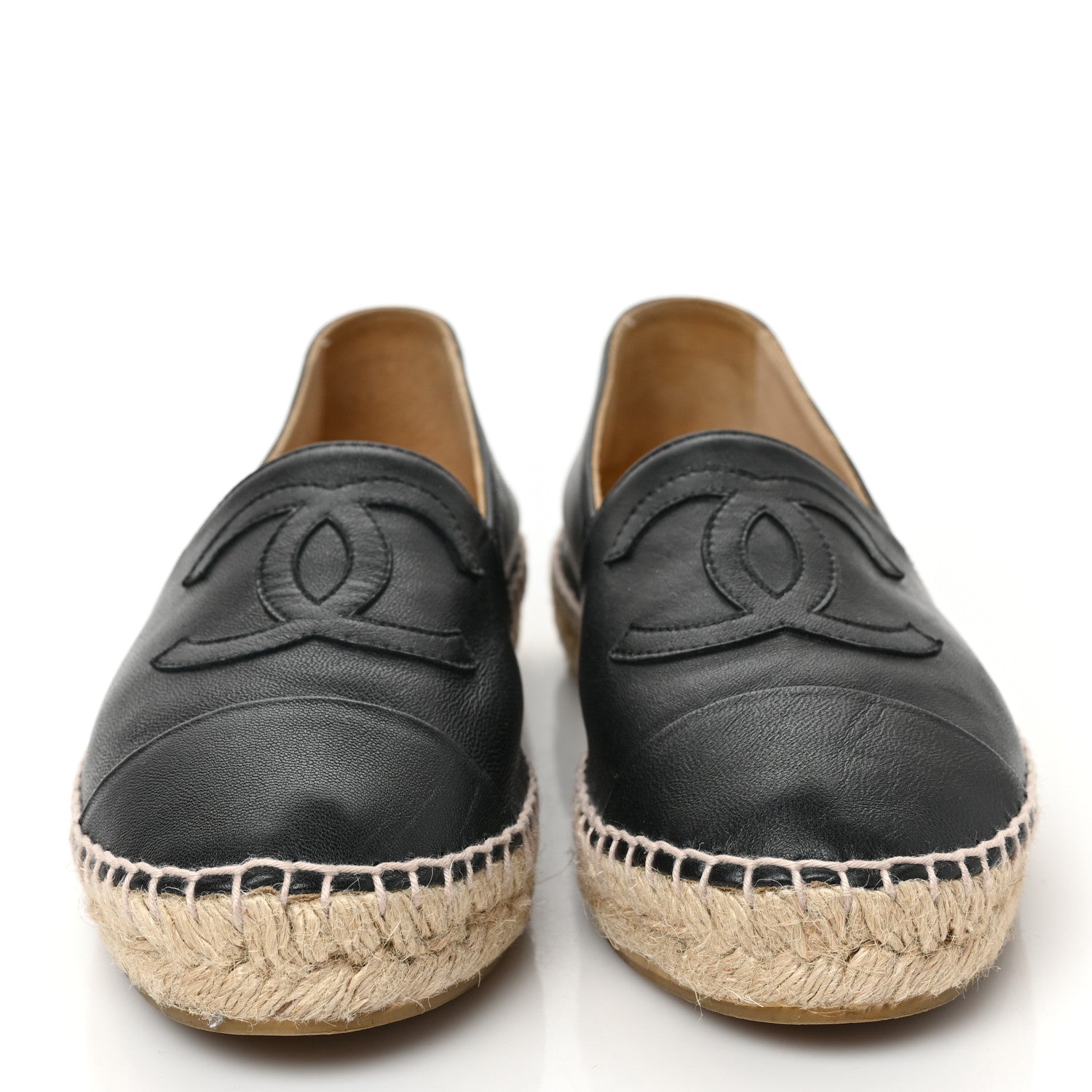 Chanel Lambskin CC Espadrilles 38 Black 2 of 8