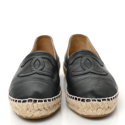 Chanel Lambskin CC Espadrilles 38 Black 2 of 8