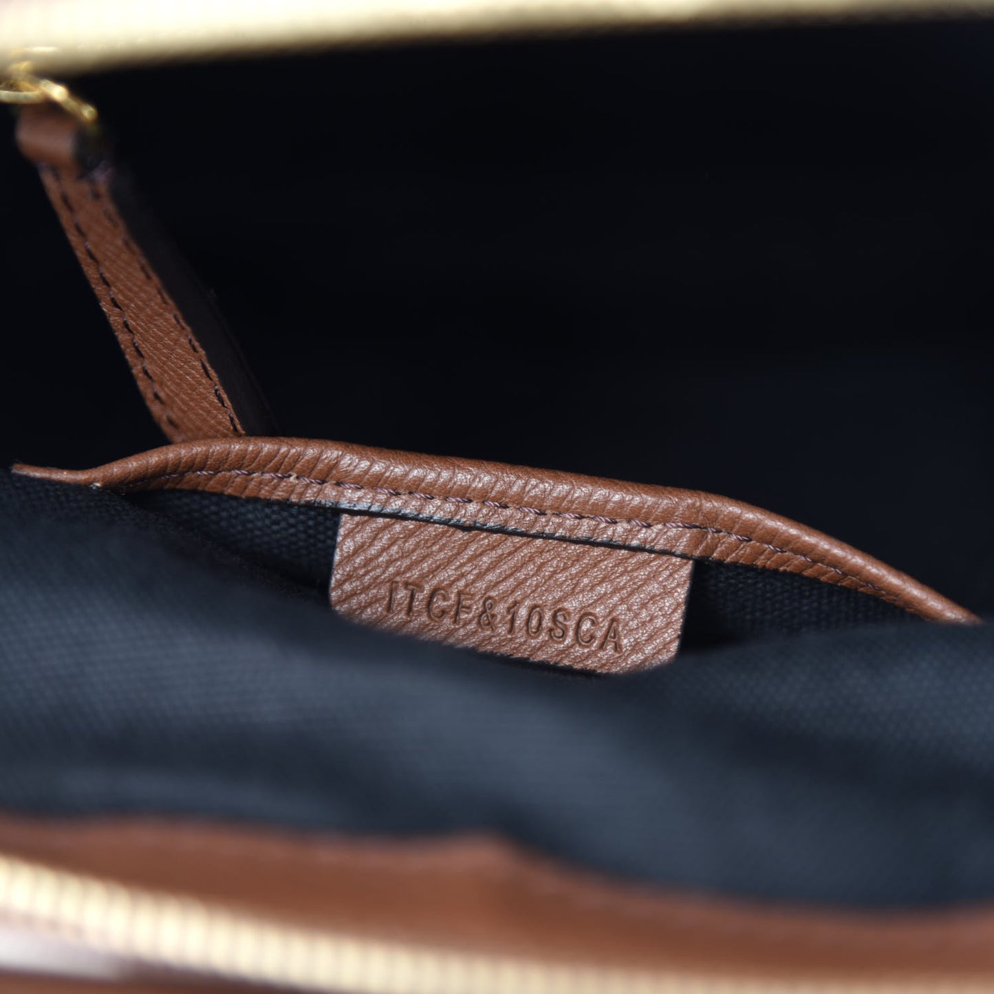 Derby Calfskin House Check Medium Milverton Satchel Tan