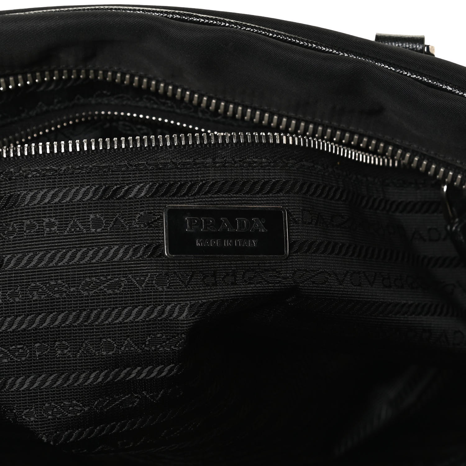 Prada Tessuto Nylon Saffiano Tote Black 8 of 10