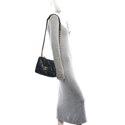 Chanel Lambskin Quilted Medium Chanel 19 Flap Black 2 of 11