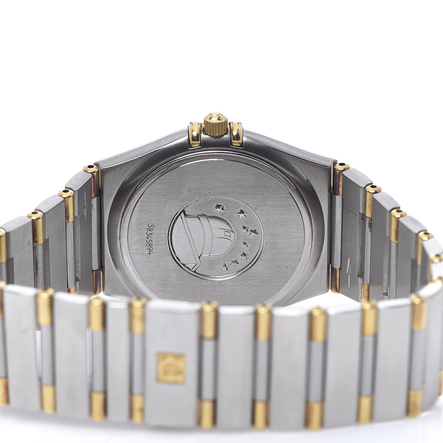 Omega Stainless Steel 18K Yellow Gold 33mm Constellation Quartz Watch White 1312.30 4 of 5