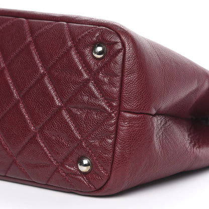 Chanel Caviar Quilted Timeless CC Soft Tote Dark Red 9 of 14