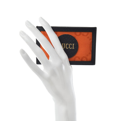 Gucci Econyl Nylon Monogram Off The Grid Card Case Carrot Orange Black 2 of 5