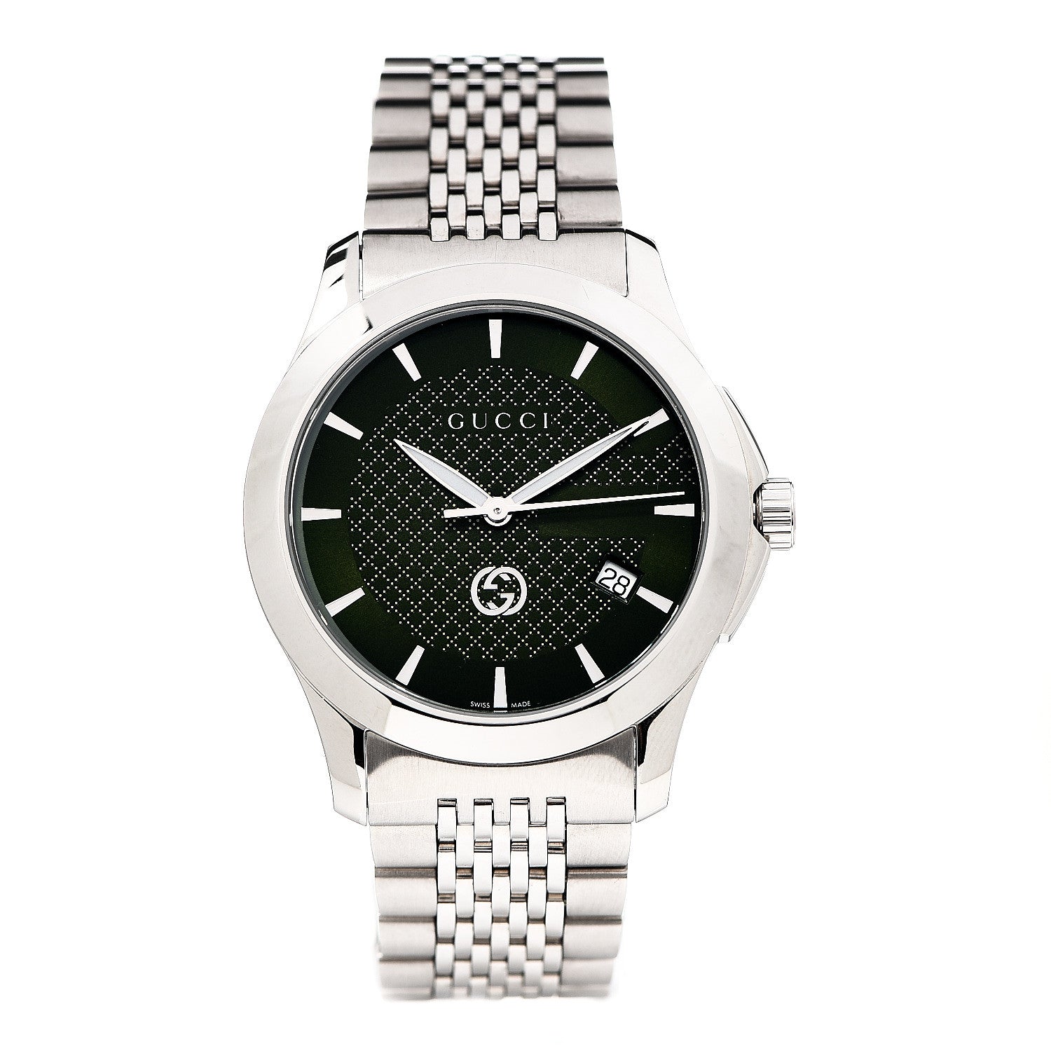 Gucci Stainless Steel 38mm G-Timeless Quartz Watch Green 1 of 6